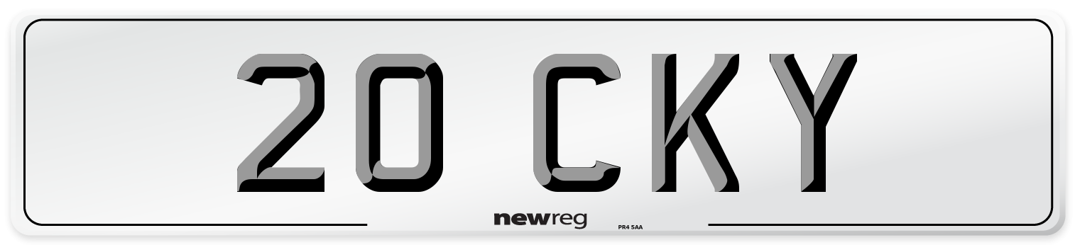 20 CKY Number Plate from New Reg
